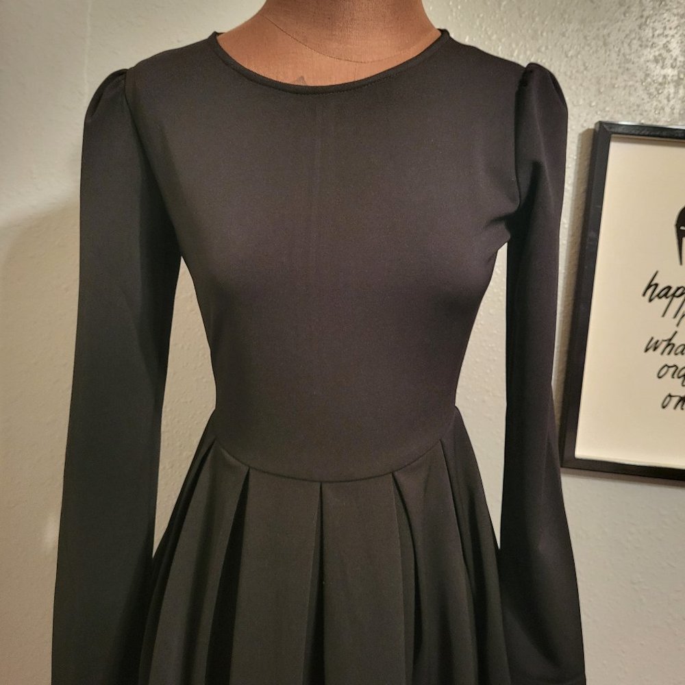 Sheinside Fit and Flare Embroidered Dress - Picture 2 of 8